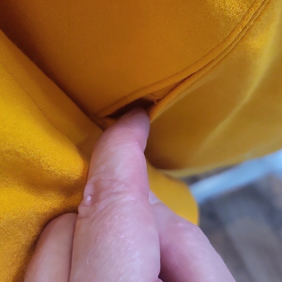 Vtg 80s 90s DONNA KARAN Orange Oversized Longline Wool Crepe 1 Button Blazer - Picture 6 of 16